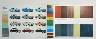 1960 Datsun Accessory,  Trim & Body Color Vintage Car Sales Brochure
