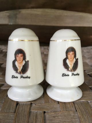 Vintage Elvis Presley Salt & Pepper Thank You Thank You Very Much.  Tcb