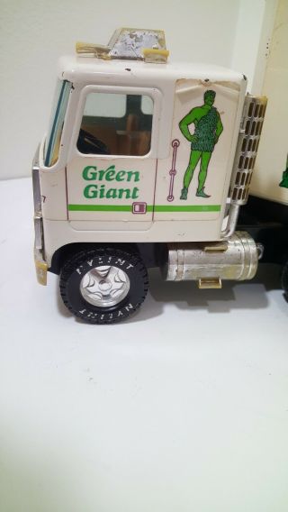VINTAGE NYLINT GREEN GIANT GMC 18 WHEELER SEMI - TRUCK W/TRAILER 4