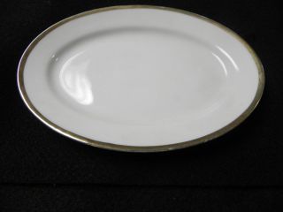 Vintage White Gold Noritake Childs Tea Set Dishes Green Mark 7 Inch Platter