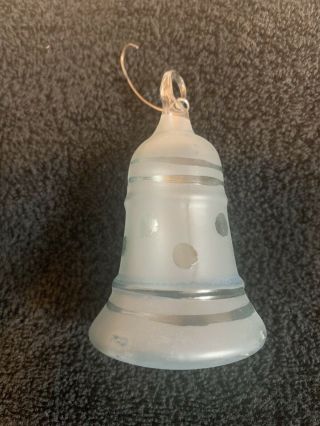 Vintage West German Blown Glass Christmas Ornament Blue Bell