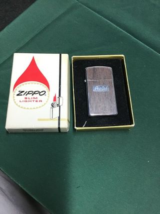 Vintage Zippo Lighter 1651 Slim Wood Grain Vinyl