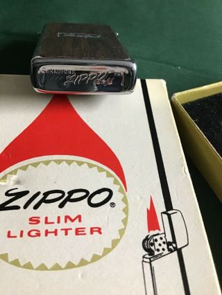 Vintage Zippo Lighter 1651 Slim Wood Grain Vinyl 5