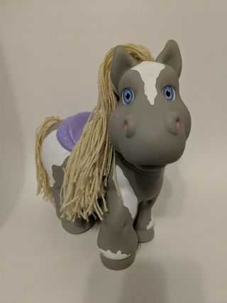 Vintage 1992 Cabbage Patch Kids Crimp N Curl Pony Horse Gray And White Purple