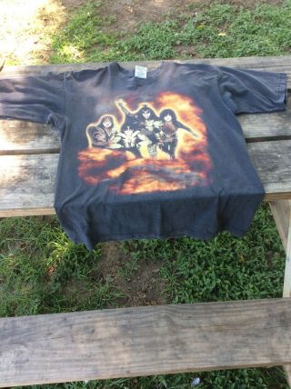 Vintage 1998 Kiss 3d Psycho Circus Hard Rock T - Shirt Mens Xl Black