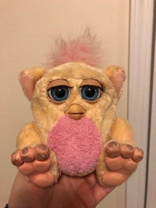 Vintage 2005 Furby Baby Yellow And Pink Tiger Electronics Rubber Feet 2