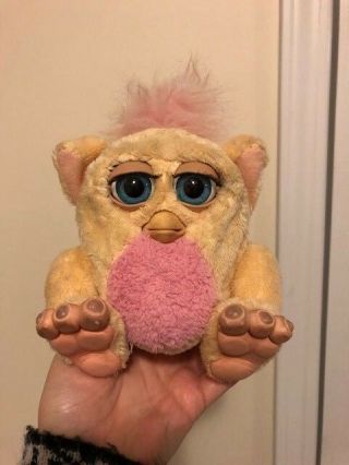 Vintage 2005 Furby Baby Yellow And Pink Tiger Electronics Rubber Feet 5