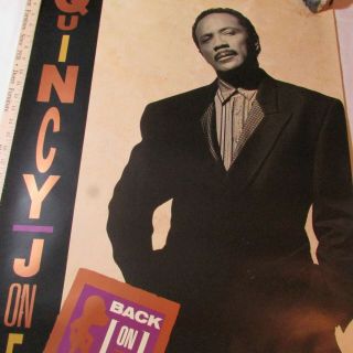 Vtg 1989 Quincy Jones Music Promo Poster " Back On The Block " 23 " X 35 "