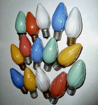 15 & Vintage C - 9 C9 Swirl Flame Bulbs X - Mas Light Strand