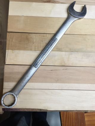 Vintage 1 - 1/4 " Craftsman 44708 Usa - V - Series Combination Open/box End Wrench