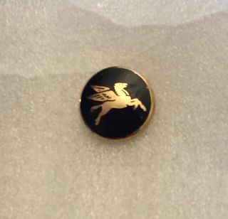Vintage Mobil Oil Company Pegasus 10k Gold Tie Tack Pin W/ Flying Horse Logo