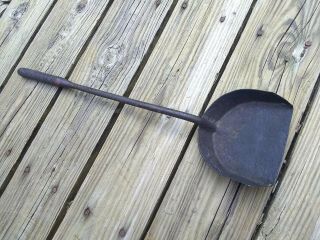 Antique Vintage Coal Ash Shovel 21 ",  Solid,  Stubby Little Shovel,  Looks Good