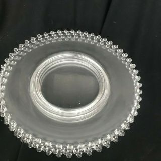 4 Luncheon Plates 9”candlewick Candle Wick Clear Glass Vintage Imperial