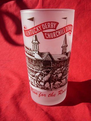 Kentucky Derby Glass 1965 Churchill Downs Winners Vintage Old
