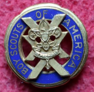 Scarce Vintage Bsa 20 Year Veteran Pin,  Stamped