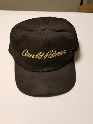 Vintage Arnold Palmer Adjustable Golf Hat,  Black,  Golf Collectible