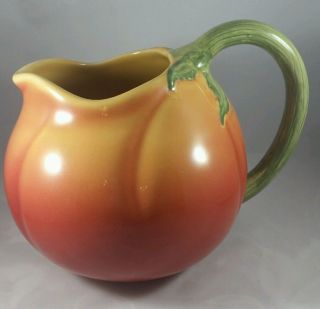 Vintage Beverage " Peach " Shaped Pitcher Extra Large,  Exc.  Gently Beauty