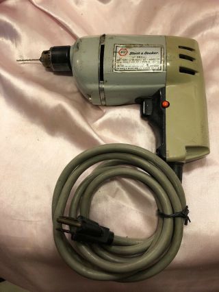 1970s Vintage Antique Black And Decker 1/4 Inch Electric Drill 7000