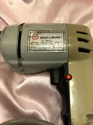 1970s vintage antique black and decker 1/4 inch electric drill 7000 2