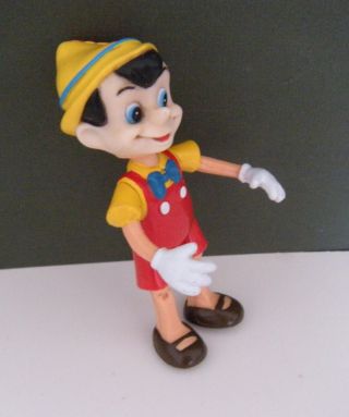 Vintage Walt Disney Pinocchio 5.  5 " Posable Figure Movie Toy Made In Hong Kog