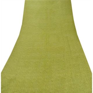 Sanskriti Vintage Green Saree 100 Pure Crepe Silk Printed Fabric 5Yd Craft Sari 3