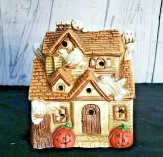 Halloween Haunted House Tealight Candle Holder House Of Lloyd 1989 Vintage