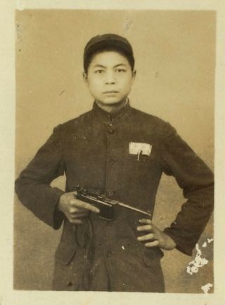 1949 Broomhandle Mauser C96 Pistol China Pla Vintage Chinese Photo