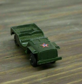Vintage Tootsietoy Us Army Jeep 1950s Diecast Metal Military Green Car 4 " Long