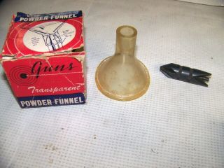 Vintage " Guns " Powder Funnel Plus Chamfer And Deburring Tool