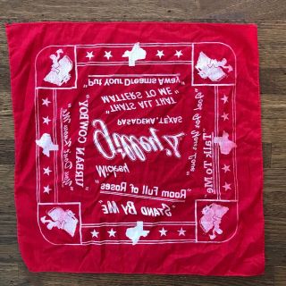 Gilleys Vintage Bandana Country Music Texas Honky Think Red 2