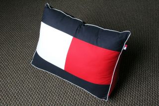 Vintage Tommy Hilfiger Big Flag Logo Wedge Triangle Pillow Lotus Sailing Gear