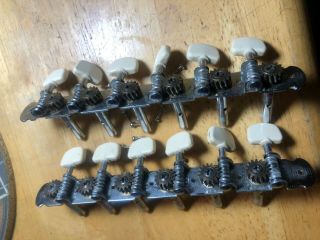 Set Of Vintage Yamaha Slot Head 12 String Tuners Tuning Machines Work A - 1