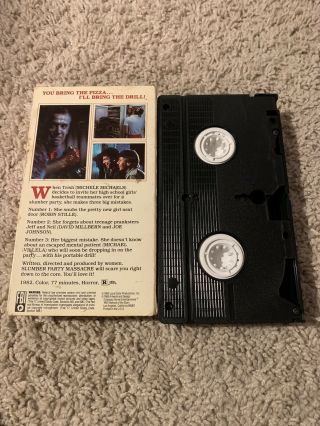 Slumber Party Massacre (VHS,  2002) Vintage Horror Rare 2