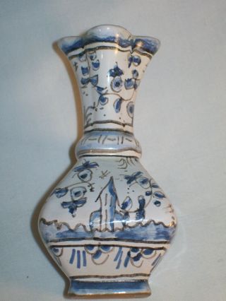 Vintage Berardos Portugal Hand Painted Ceramic Vase Sec Xvii No 452
