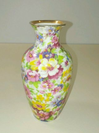 Vintage James Kent England Du Barry 5 " Porcelain Floral Vase 1930 