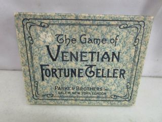 Vintage Parker Brothers THE GAME OF VENETIAN FORTUNE TELLER (COMPLETE) 5