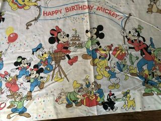 Vintage Twin Sheet Set,  Wamsutta,  Happy Birthday Mickey,  Walt Disney Production.