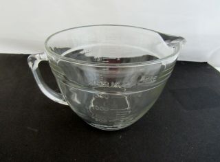 Vintage Anchor Hocking Glass Mixing Batter Bowl with Lid 8 Cup 2 Qt. 2