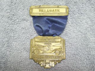 Vintage 1938 Fire Department Convention Medal - Pin - At Pittsford,  Ny - Ncnyvfa