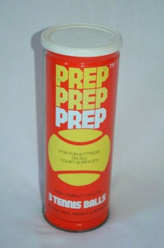Vintage Prep Tennis Balls 3 in Can Tube High Visibility Yellow 2