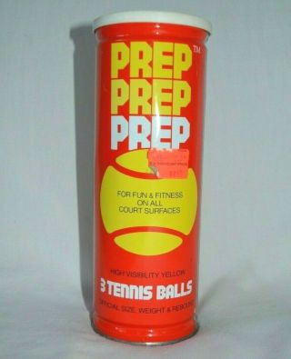 Vintage Prep Tennis Balls 3 in Can Tube High Visibility Yellow 3