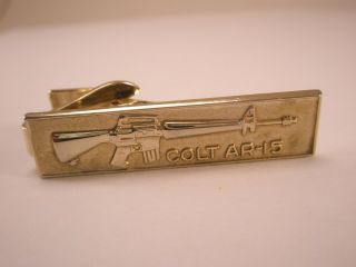 - Colt Ar - 15 Vintage Tie Bar Clip Sporter Carbine Car 15 M16 Armalite Sig Aero