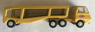 Vintage 1970s Tonka Tiny Mini Pressed Steel Small Truck Hauler Trailer Yellow 2