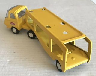 Vintage 1970s Tonka Tiny Mini Pressed Steel Small Truck Hauler Trailer Yellow 5