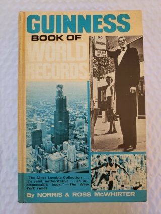 Vintage 1974 Guinness Book Of World Records Hardcover Sterling