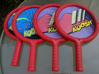 Koosh Paddle Ball Rackets Vintage 1991 Set Of 4 Outdoor Game