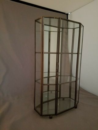 RETRO SMALL METAL GLASS CURIO DISPLAY CABINET CASE Litetyme 2