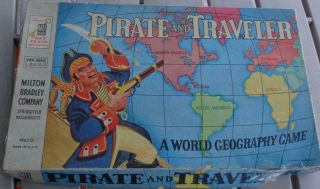 Vintage Pirate And Traveler World Geography Board Game - Vintage Game