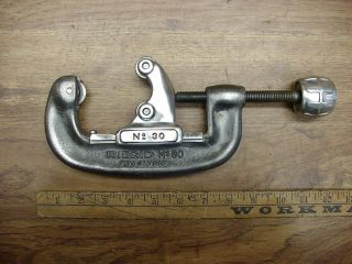 Old Tools,  Vintage Ridgid No.  30 Screw Feed Tubing Cutter,  1 " - 3 " Tubing,  Xlint
