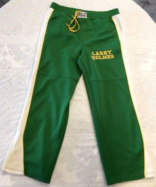 Vintage Everlast Heritage Boxing Equipment Pants Zippered Ankles Larry Holmes L 3